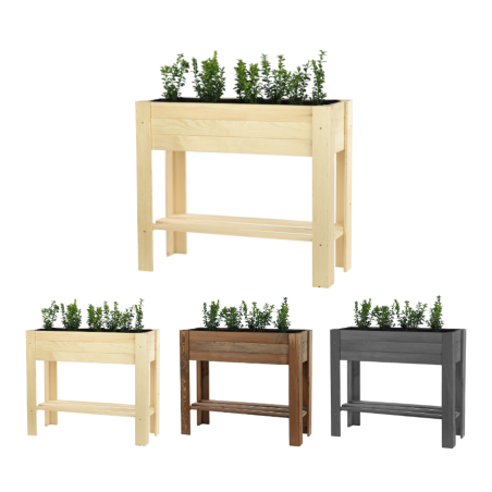 Drewniany Ziołownik / Skrzynia ZE1 wym. 70x80x34 cm, Naturalna