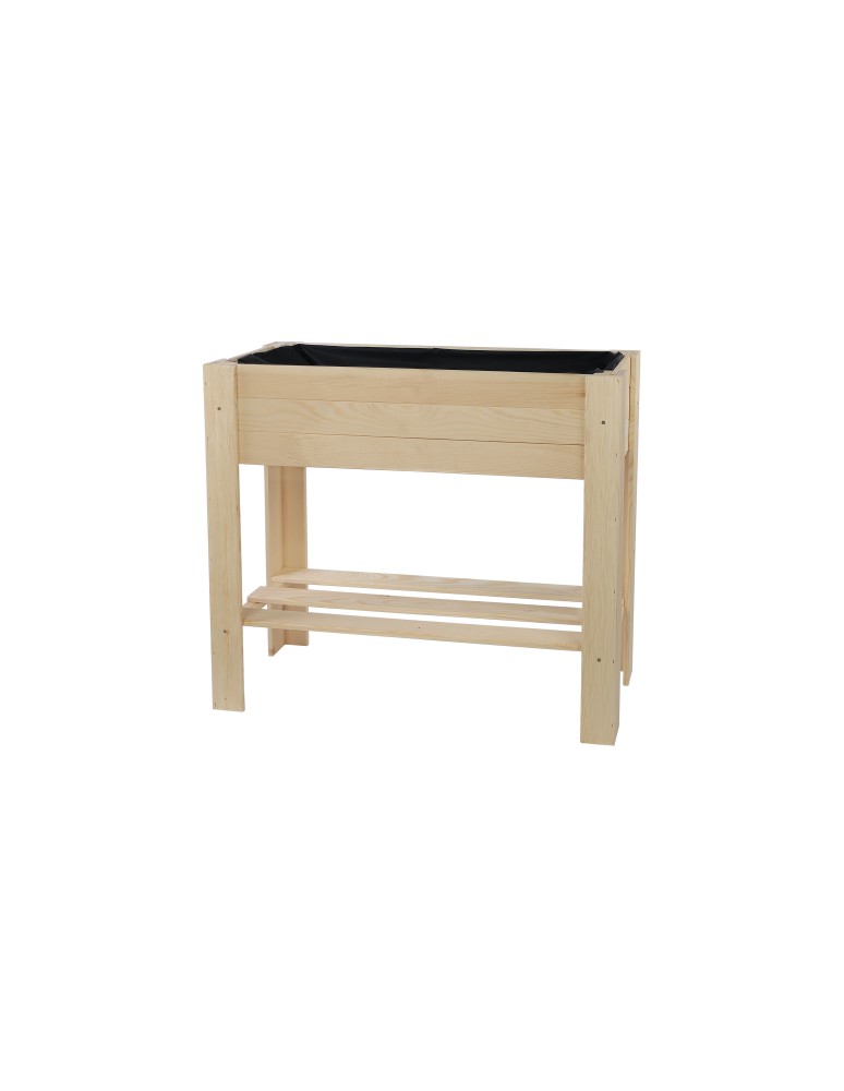 Kwietniki i donice - Drewniany Ziołownik / Skrzynia ZE1 wym. 70x80x34 cm, Naturalna - product MODO24.PL 2