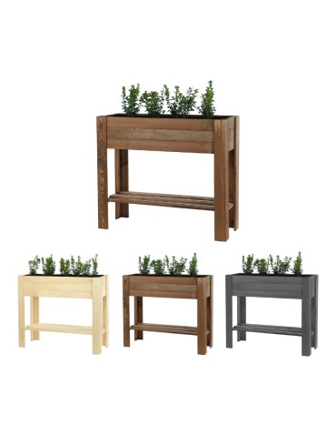 Drewniany Ziołownik / Skrzynia ZE1wym. 70x80x34 cm, Brąz