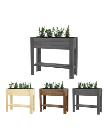 Drewniany Ziołownik / Skrzynia ZE1wym. 70x80x34 cm, Szara