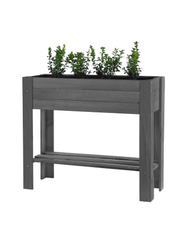 Kwietniki i donice - Drewniany Ziołownik / Skrzynia ZE1wym. 70x80x34 cm, Szara - product 3