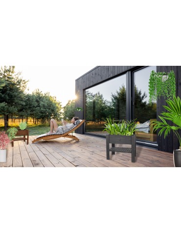 Kwietniki i donice - Drewniany Ziołownik / Skrzynia ZB4 79,5x79,5x42,6 cm Naturalna - product 10