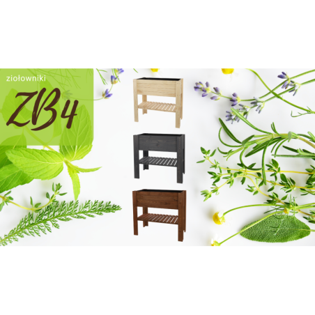 Drewniany Ziołownik / Skrzynia ZB4 79,5x79,5x42,6 cm Naturalna