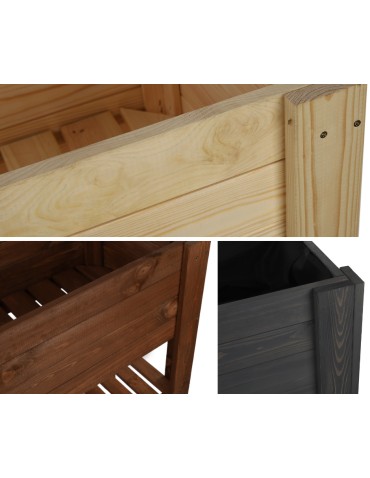 Kwietniki i donice - Drewniany Ziołownik / Skrzynia ZB4 79,5x79,5x42,6 cm Naturalna - product 11