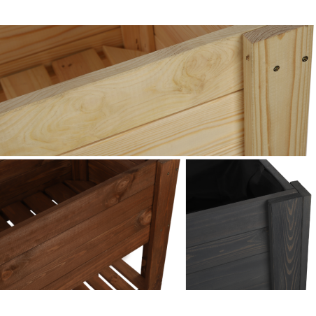 Drewniany Ziołownik / Skrzynia ZB4 79,5x79,5x42,6 cm Naturalna