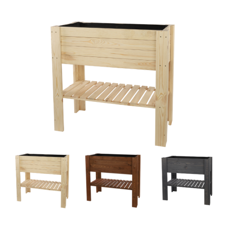 Drewniany Ziołownik / Skrzynia ZB4 79,5x79,5x42,6 cm Naturalna