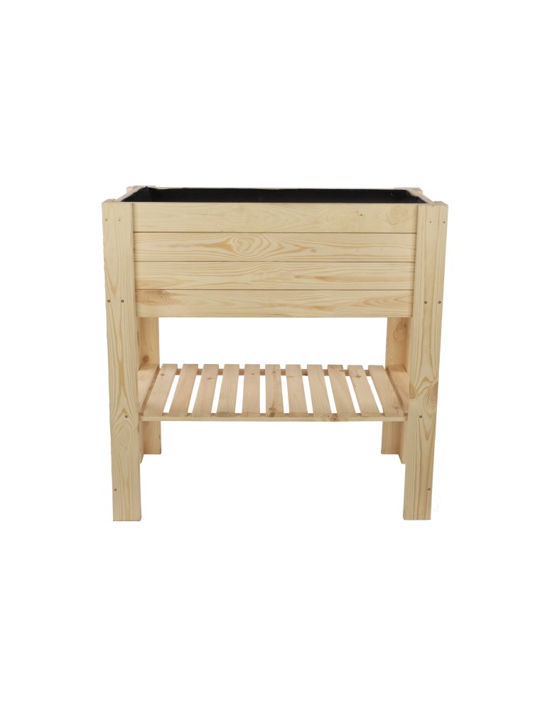 Kwietniki i donice - Drewniany Ziołownik / Skrzynia ZB4 79,5x79,5x42,6 cm Naturalna - product MODO24.PL 2