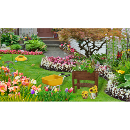 Drewniany Ziołownik / Skrzynia ZB4 79,5x79,5x42,6 cm Brąz