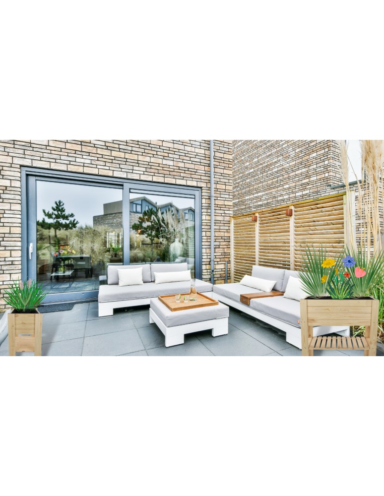 Kwietniki i donice - Drewniany Ziołownik / Skrzynia ZB4 79,5x79,5x42,6 cm Brąz - product MODO24.PL 10