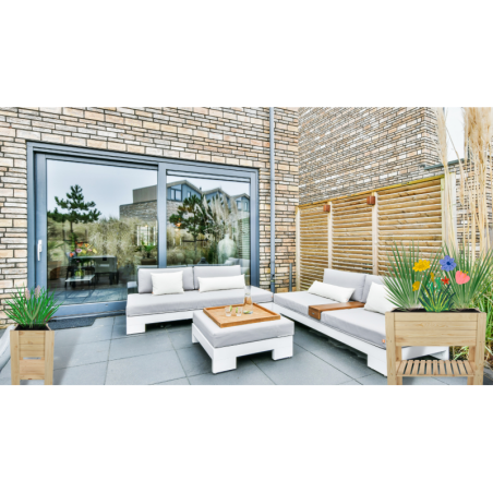 Drewniany Ziołownik / Skrzynia ZB4 79,5x79,5x42,6 cm Brąz