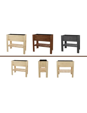 Drewniany Ziołownik / Skrzynia ZB4 79,5x79,5x42,6 cm Brąz - product 2