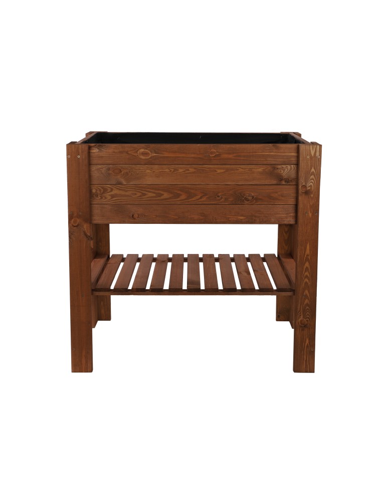 Kwietniki i donice - Drewniany Ziołownik / Skrzynia ZB4 79,5x79,5x42,6 cm Brąz - product MODO24.PL 4