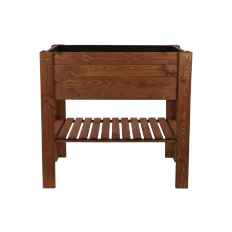 Drewniany Ziołownik / Skrzynia ZB4 79,5x79,5x42,6 cm Brąz