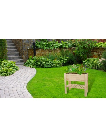 Kwietniki i donice - Drewniany Ziołownik / Skrzynia ZB4 79,5x79,5x42,6 cm Szary - product 5