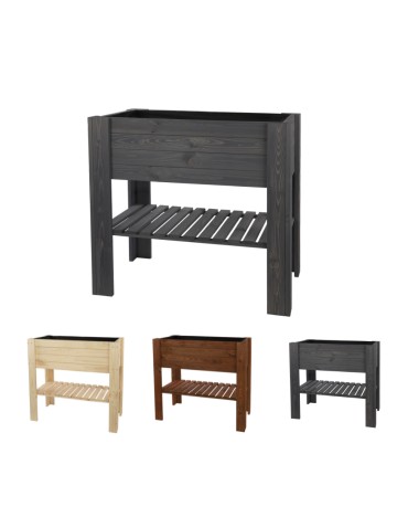 Drewniany Ziołownik / Skrzynia ZB4 79,5x79,5x42,6 cm Szary