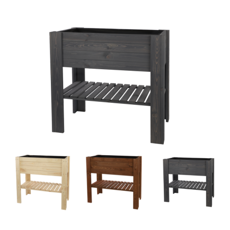 Drewniany Ziołownik / Skrzynia ZB4 79,5x79,5x42,6 cm Szary