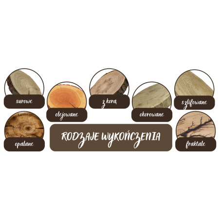 Taca Drewniana Ozdobna ✦ Naturalny Dąb ✦ dł 50-55 cm