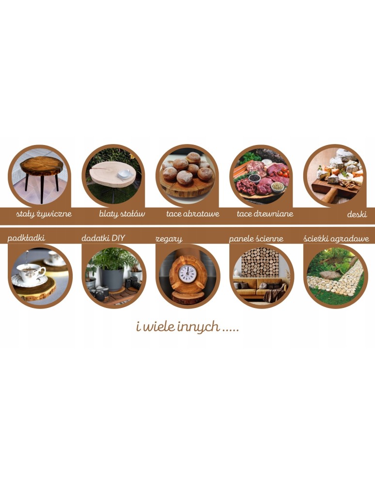 Plastry Okrągłe - Okorowany Plaster Akacji 20-25cm/gr.3cm/Szlif - product MODO24.PL 10