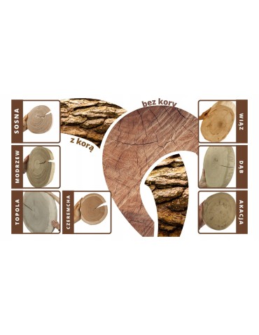 Plastry Okrągłe - Okorowany Plaster Czeremchy 10-15cm/gr.2cm/Szlif - product 5