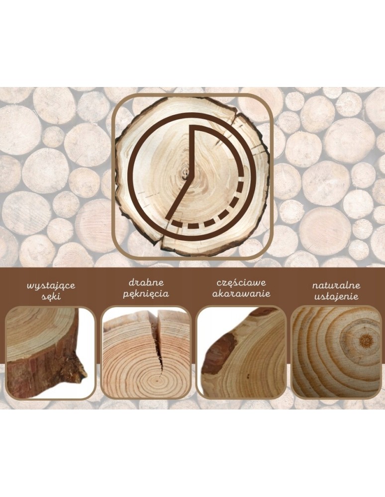 Blaty Drewniane - BLAT STOLIK KAWOWY PLASTER DREWNA 57cm nr094002 - product MODO24.PL 6