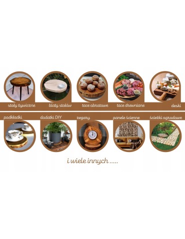 Blaty Drewniane - BLAT STOLIK KAWOWY PLASTER DREWNA 50cm nr090101 - product 10