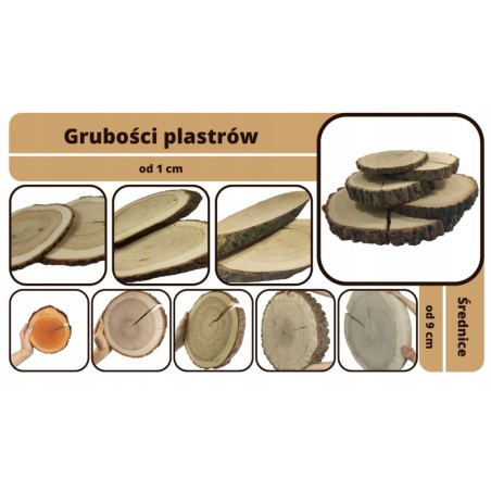 BLAT STOLIK KAWOWY PLASTER DREWNA 54cm nr085446