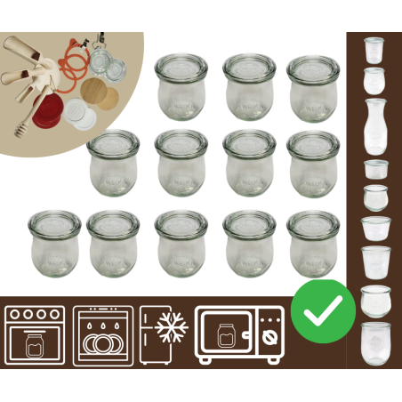 Słoiki WECK 12szt/ szklane wieko słoik 220ml TULIP