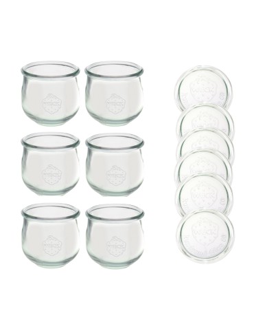Słoiki i butelki - Słoiki WECK 6szt/ szklane wieko słoik 370ml TULIP - produkt 3