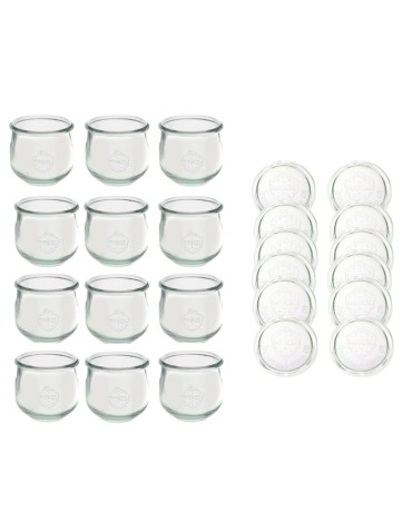 Słoiki i butelki - Słoiki WECK 12szt/ szklane wieko słoik 370ml TULIP - produkt 3