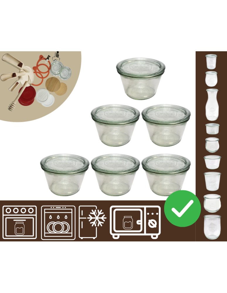 Słoiki i butelki - Słoiki WECK 6szt/ szklane wieko słoik 370ml MOLD - produkt MODO24.PL 1