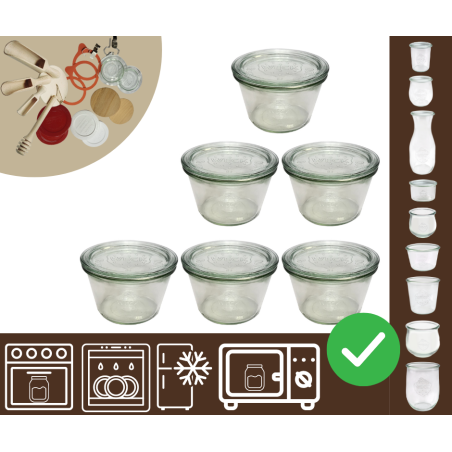 Słoiki WECK 6szt/ szklane wieko słoik 370ml MOLD