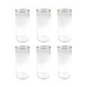 Słoiki WECK 6szt/ szklane wieko słoik 1040ml 1l CYLINDER