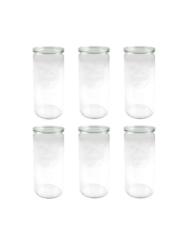 Słoiki i butelki - Słoiki WECK 6szt/ szklane wieko słoik 1040ml 1l CYLINDER - produkt 3