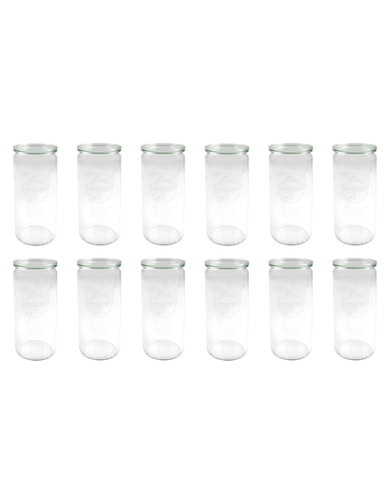 Słoiki i Dodatki - Słoiki WECK 12szt/ szklane wieko słoik 1040ml 1l CYLINDER - product MODO24.PL 3
