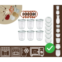 Słoiki WECK x6 / szkl. wieko,gumka, bl słoik 160ml MOLD