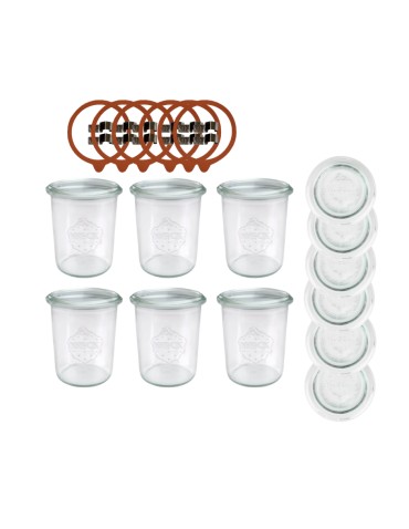 Słoiki i butelki - Słoiki WECK x6 / szkl. wieko,gumka, bl słoik 160ml MOLD - produkt 3