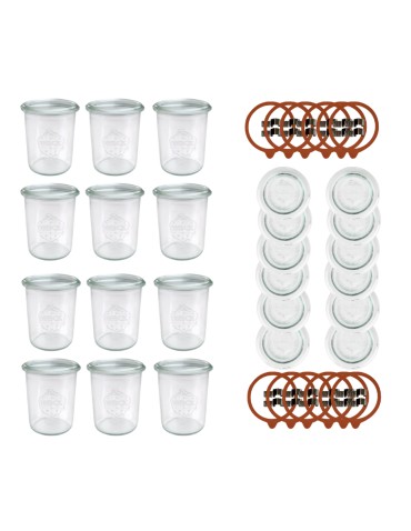 Słoiki i butelki - Słoiki WECK x12 / szkl. wieko,gumka, bl słoik 160ml MOLD - produkt 3