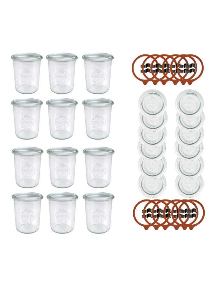 Słoiki i butelki - Słoiki WECK x12 / szkl. wieko,gumka, bl słoik 160ml MOLD - produkt MODO24.PL 3
