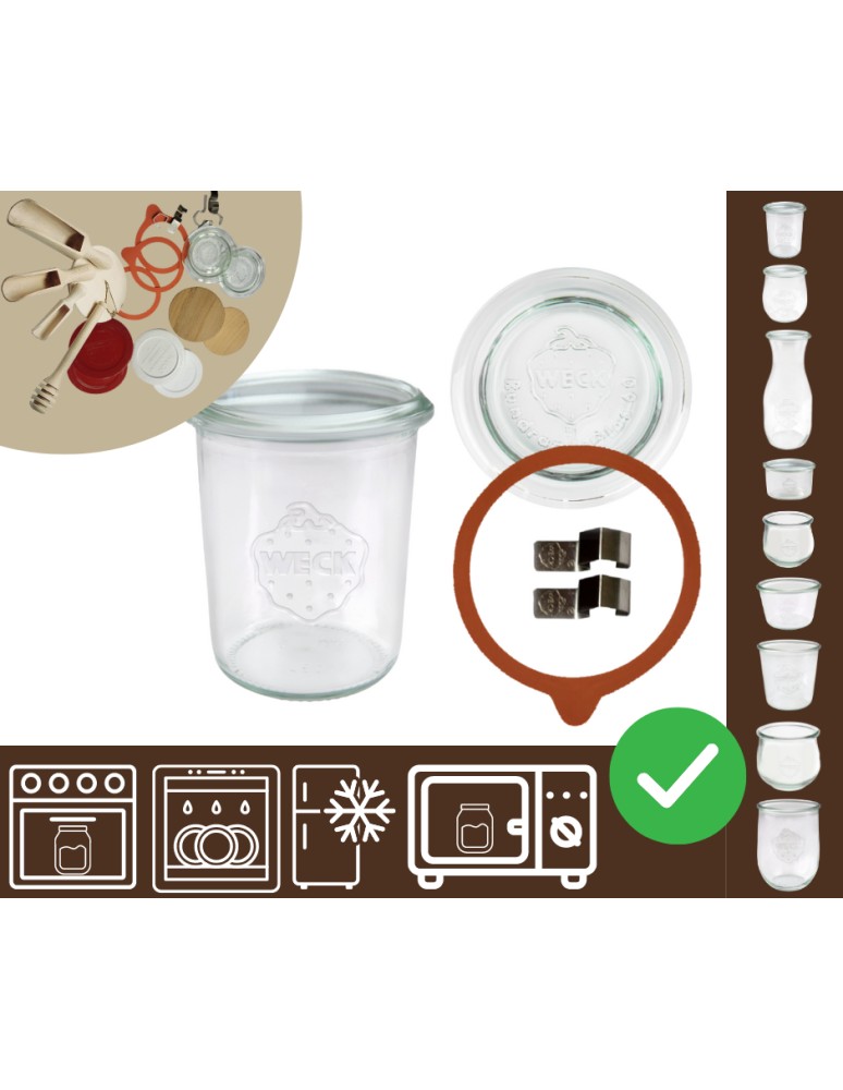 Słoiki i Dodatki - Słoiki WECK / szkl. wieko,gumka, bl słoik 160ml MOLD - product MODO24.PL 1