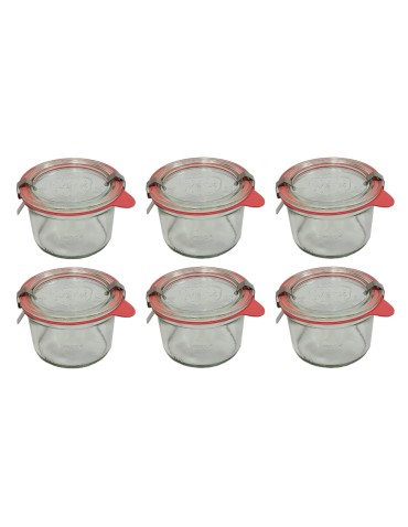 Słoiki i butelki - Słoiki WECK 6szt / szkl. wieko,gumka, bl słoik 200ml MOLD - produkt 3