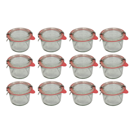 Słoiki WECK 12szt / szkl. wieko,gumka, bl słoik 200ml MOLD