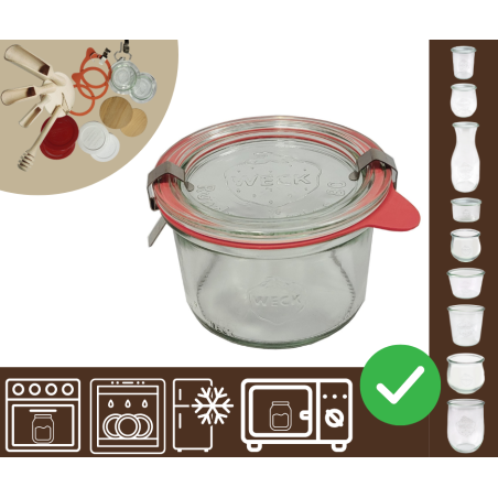 Słoiki WECK / szkl. wieko,gumka, bl słoik 200ml MOLD