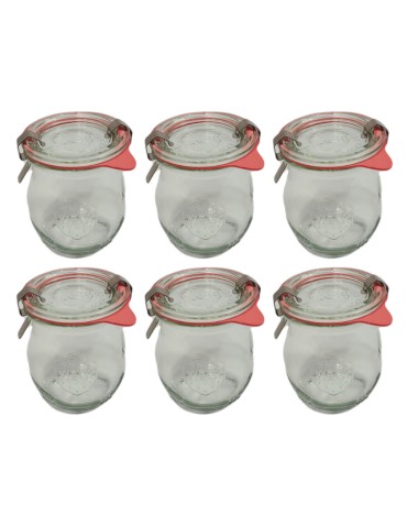 Słoiki i butelki - Słoiki WECK 6szt/ szkl. wieko,gumka, bl słoik 220ml TULIP - produkt 3