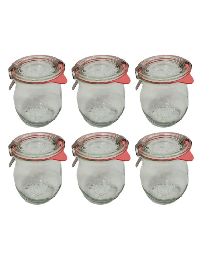 Słoiki i butelki - Słoiki WECK 6szt/ szkl. wieko,gumka, bl słoik 220ml TULIP - produkt MODO24.PL 3