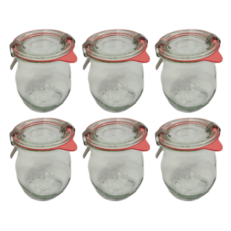 Słoiki WECK 6szt/ szkl. wieko,gumka, bl słoik 220ml TULIP