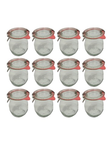 Słoiki i butelki - Słoiki WECK 12szt/ szkl. wieko,gumka, bl słoik 220ml TULIP - produkt 3