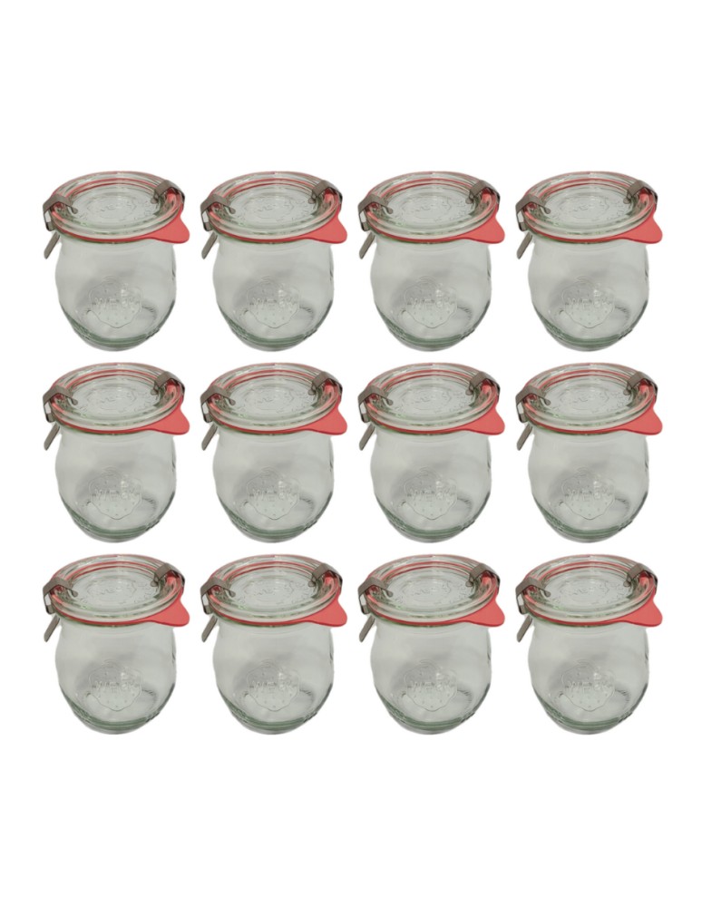 Słoiki i butelki - Słoiki WECK 12szt/ szkl. wieko,gumka, bl słoik 220ml TULIP - produkt MODO24.PL 3