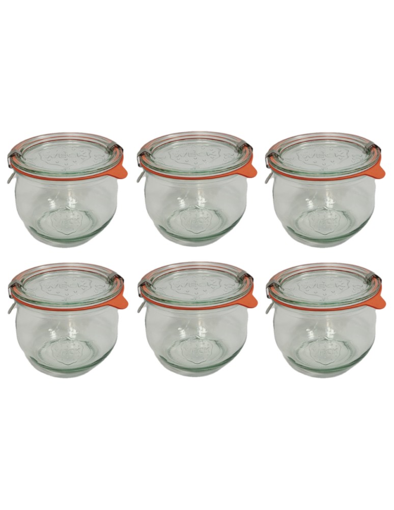 Słoiki i butelki - Słoiki WECK 6szt/ szkl. wieko,gumka, bl słoik 370ml TULIP - produkt MODO24.PL 3