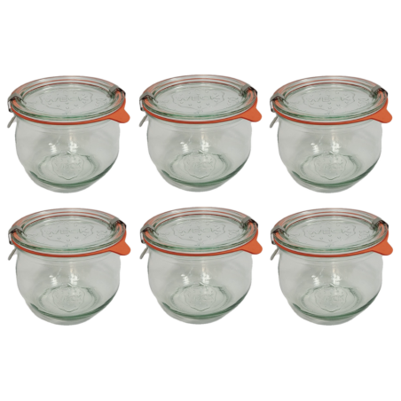 Słoiki WECK 6szt/ szkl. wieko,gumka, bl słoik 370ml TULIP