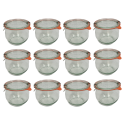 Słoiki WECK 12szt/ szkl. wieko,gumka, bl słoik 370ml TULIP